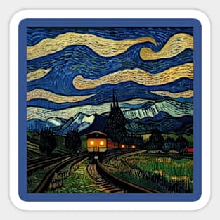 Starry Night Wizarding Express Train Sticker